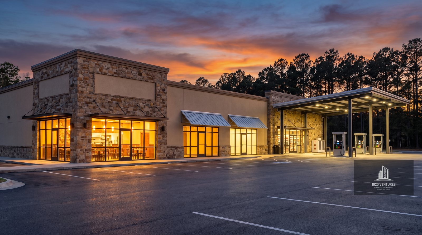 Restaurant, retail and fuel center, West Tawakoni, Texas