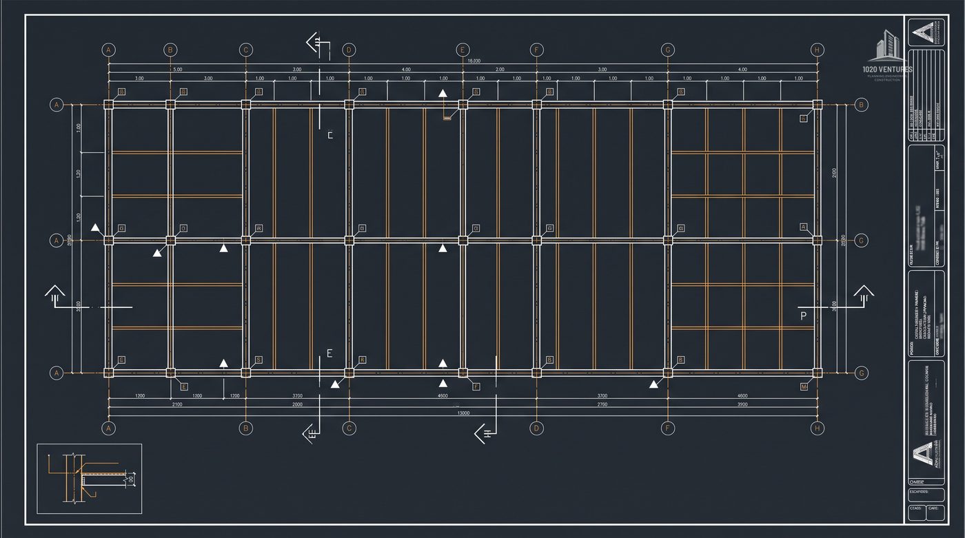 Representative structural framing plan sheet
